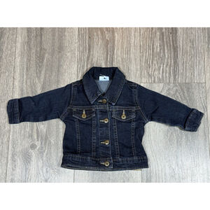 Wrangler Baby Boy Girl 3-6 Months Dark Denim Jean Trucker Jacket with Stretch